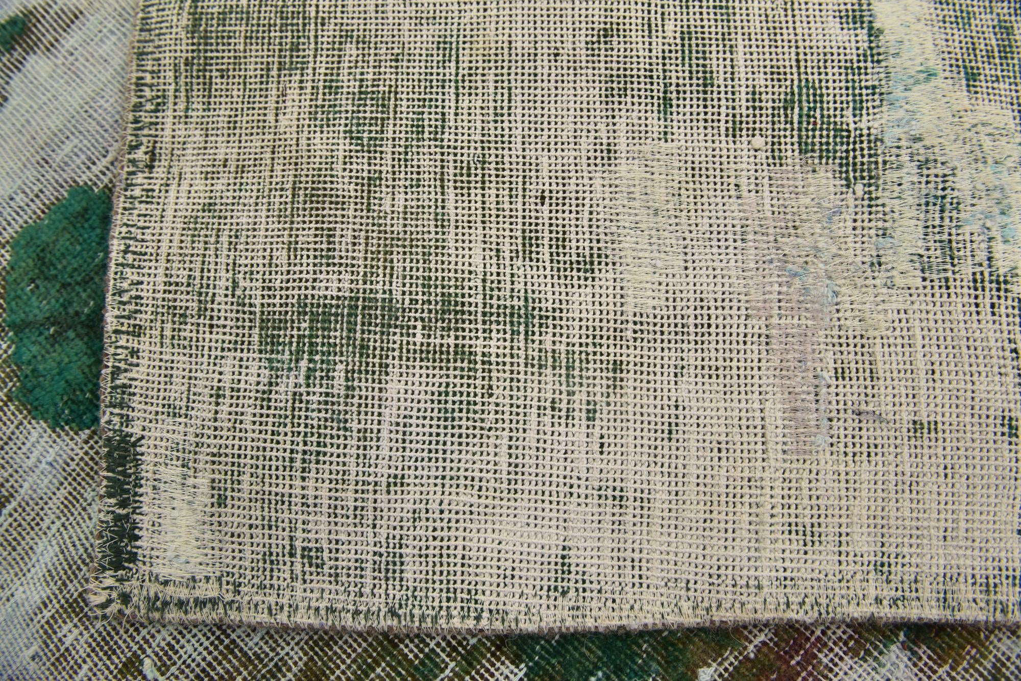 3' 9 x 4' Hand Knotted Ultra Vintage Persian Wool Square Rug