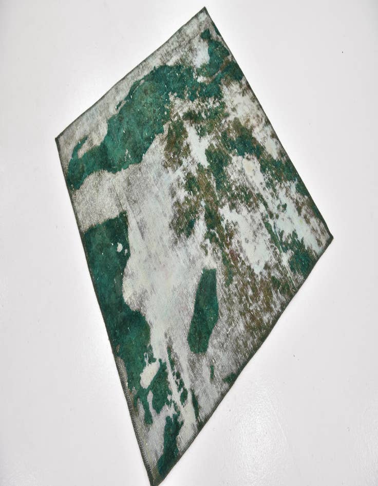 Detail image of 3' 9 x 4'  Hand Knotted Ultra Vintage Persian Wool Square Rug