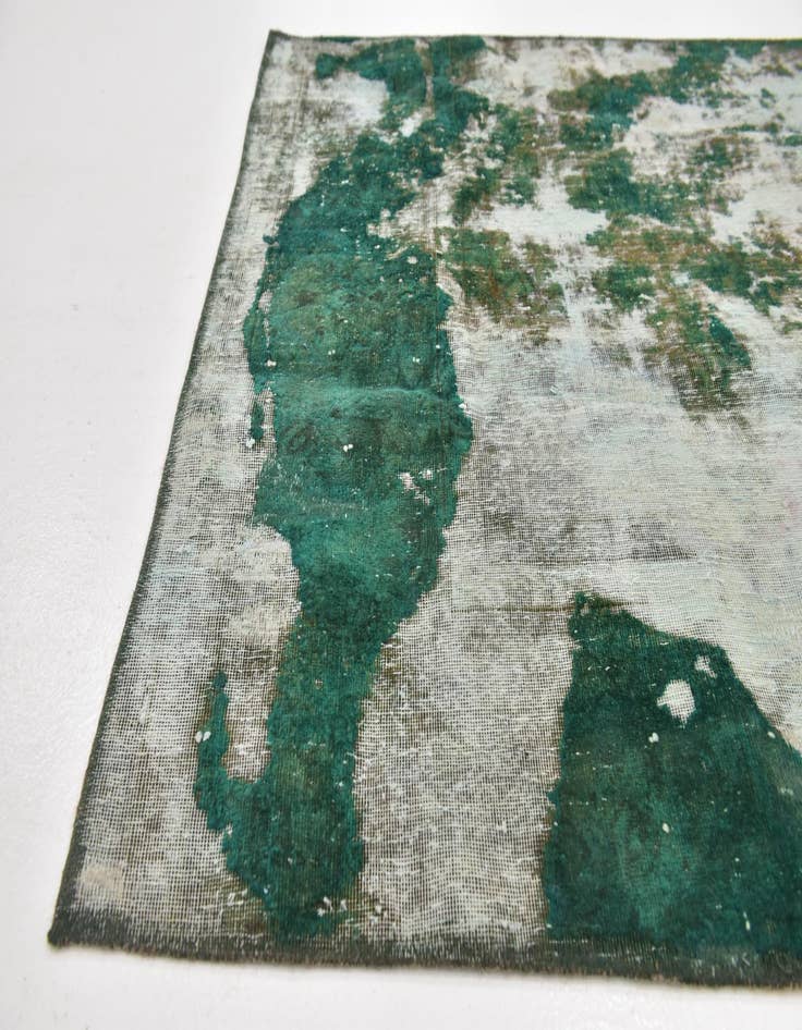 Detail image of 3' 9 x 4'  Hand Knotted Ultra Vintage Persian Wool Square Rug