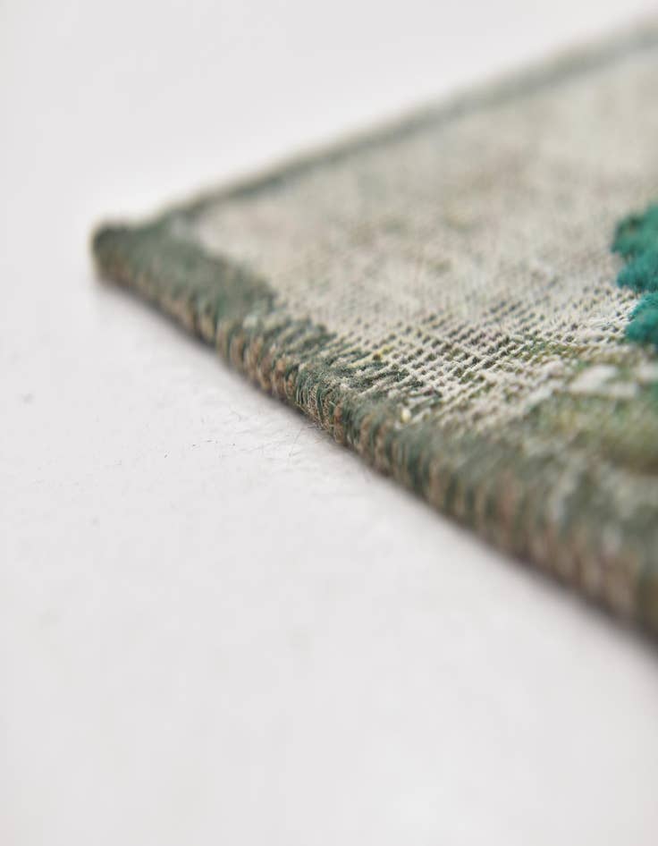 Detail image of 3' 9 x 4'  Hand Knotted Ultra Vintage Persian Wool Square Rug