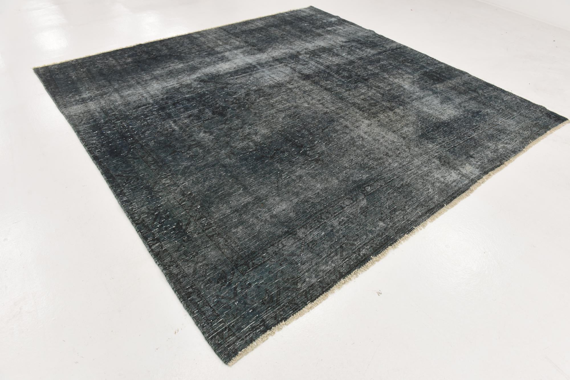 8' 9 x 8' 10 Hand Knotted Ultra Vintage Persian Wool Square Rug