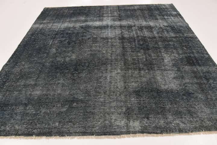 8' 9 x 8' 10 Hand Knotted Ultra Vintage Persian Wool Square Rug