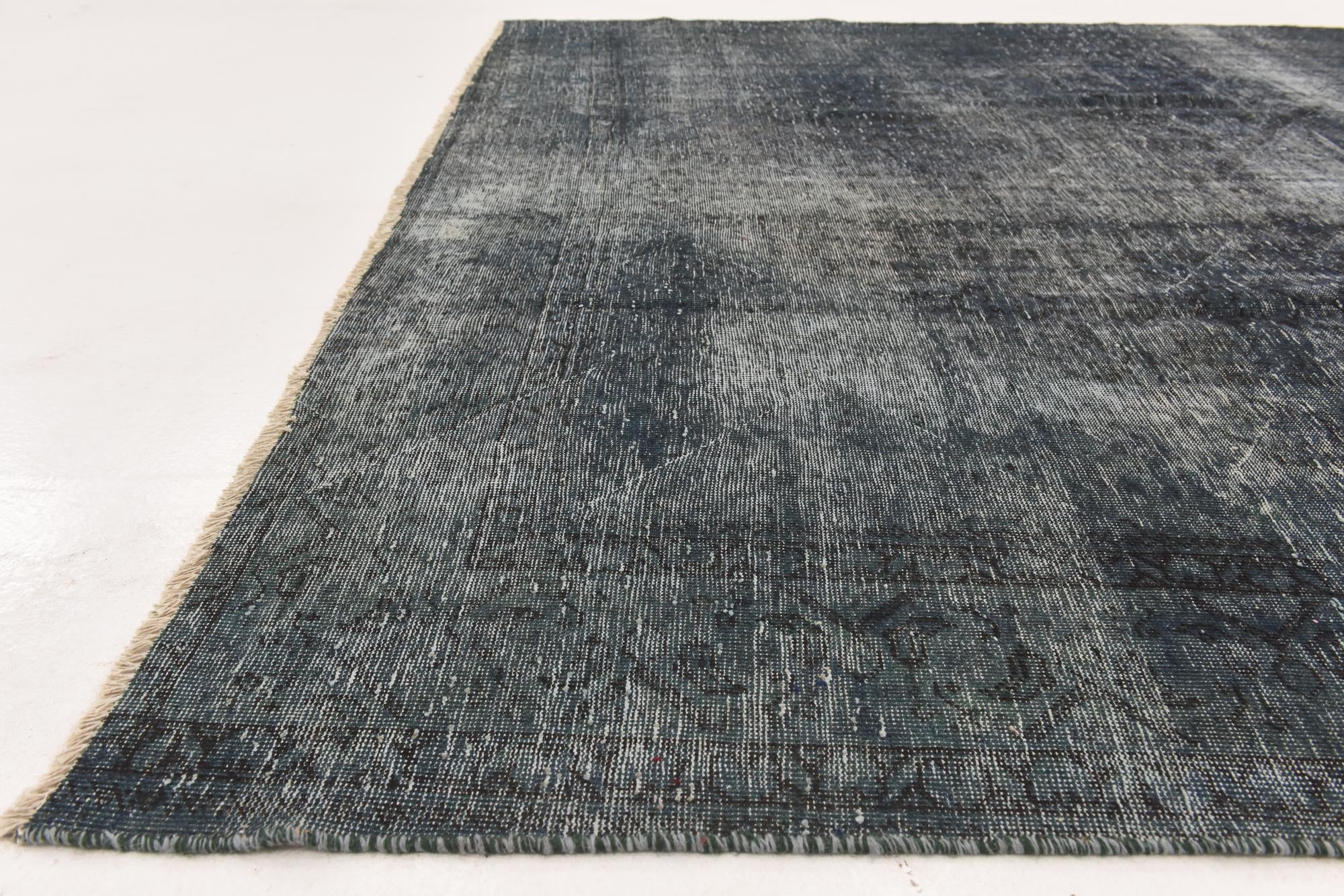 8' 9 x 8' 10 Hand Knotted Ultra Vintage Persian Wool Square Rug