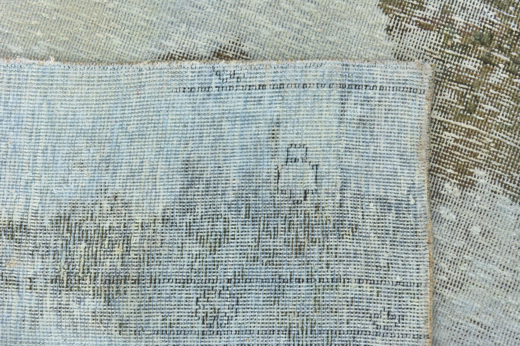 5' 9 x 6' 2 Hand Knotted Ultra Vintage Persian Wool Square Rug