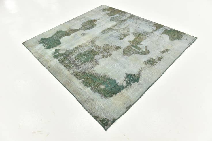 Detail image of 5' 9 x 6' 2 Hand Knotted Ultra Vintage Persian Wool Square Rug