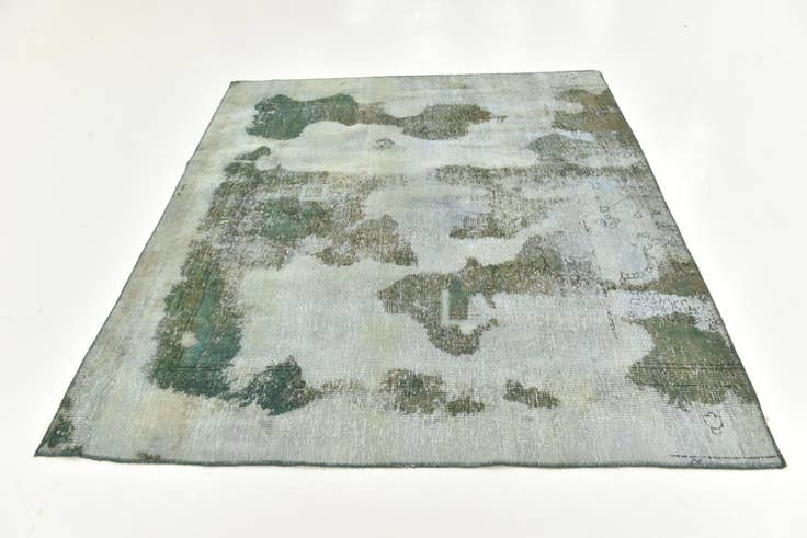Detail image of 5' 9 x 6' 2 Hand Knotted Ultra Vintage Persian Wool Square Rug
