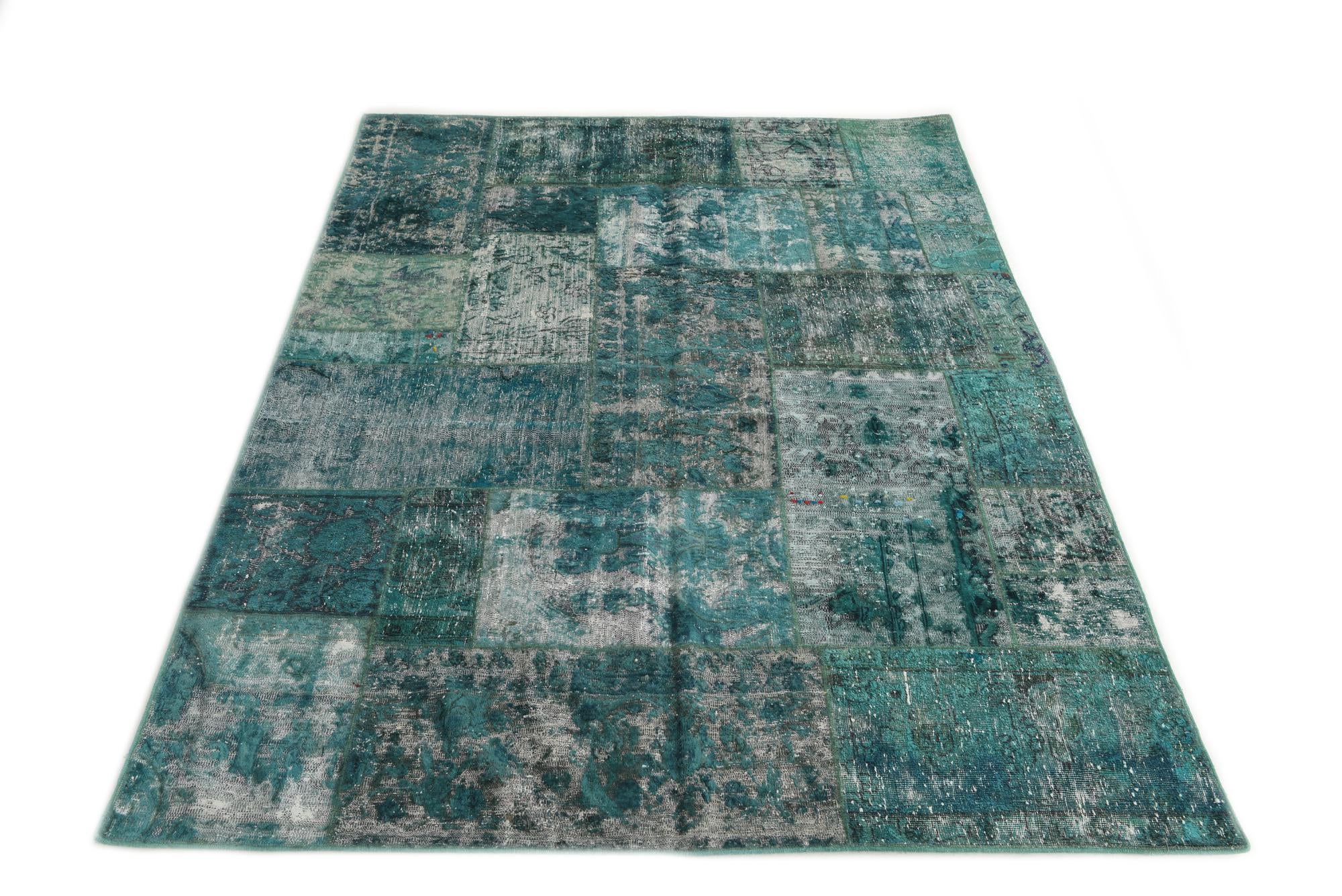 5' 2 x 6' 1 Hand Knotted Ultra Vintage Persian Wool Square Rug