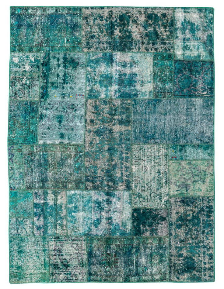 Detail image of 5' 2 x 6' 1 Hand Knotted Ultra Vintage Persian Wool Square Rug