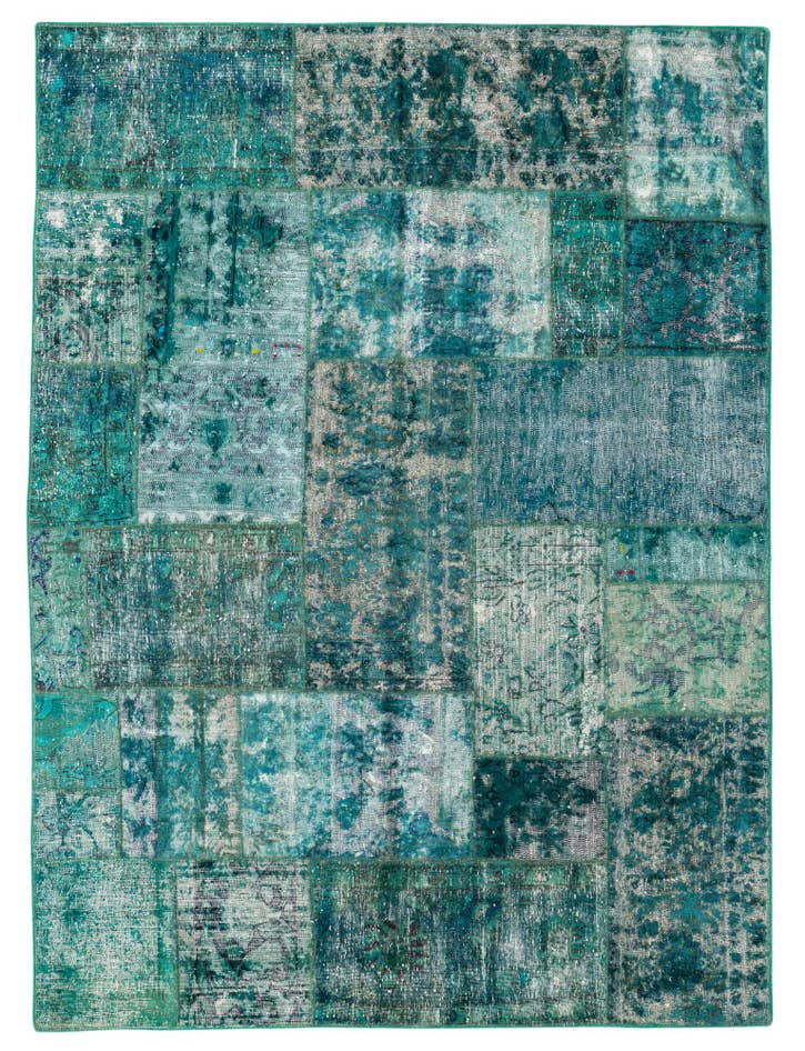 Detail image of 5' 2 x 6' 1 Hand Knotted Ultra Vintage Persian Wool Square Rug