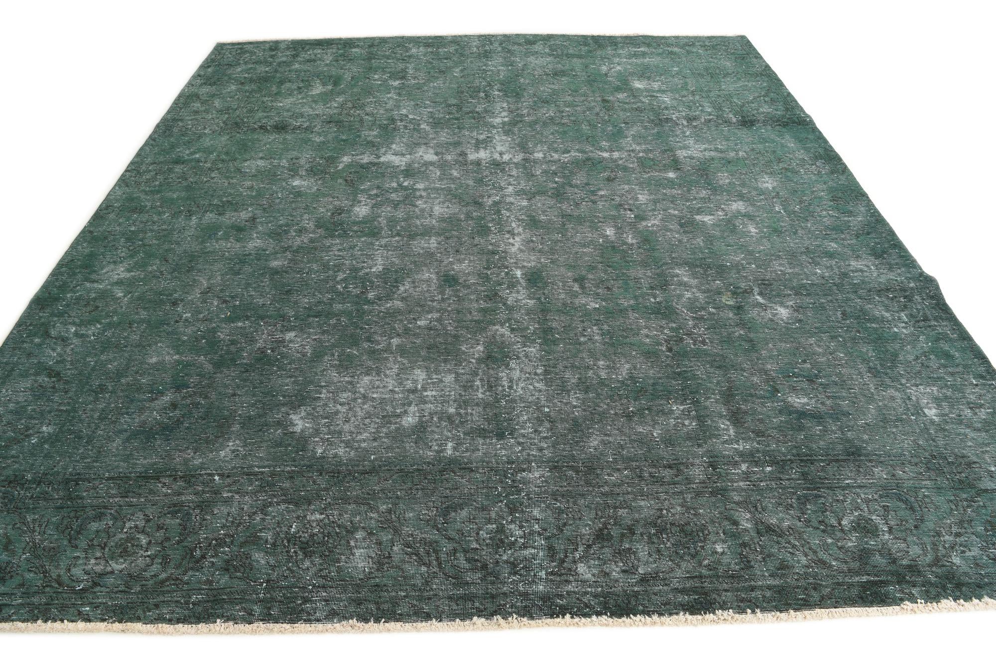 9' 8 x 10' 10 Hand Knotted Ultra Vintage Persian Wool Square Rug