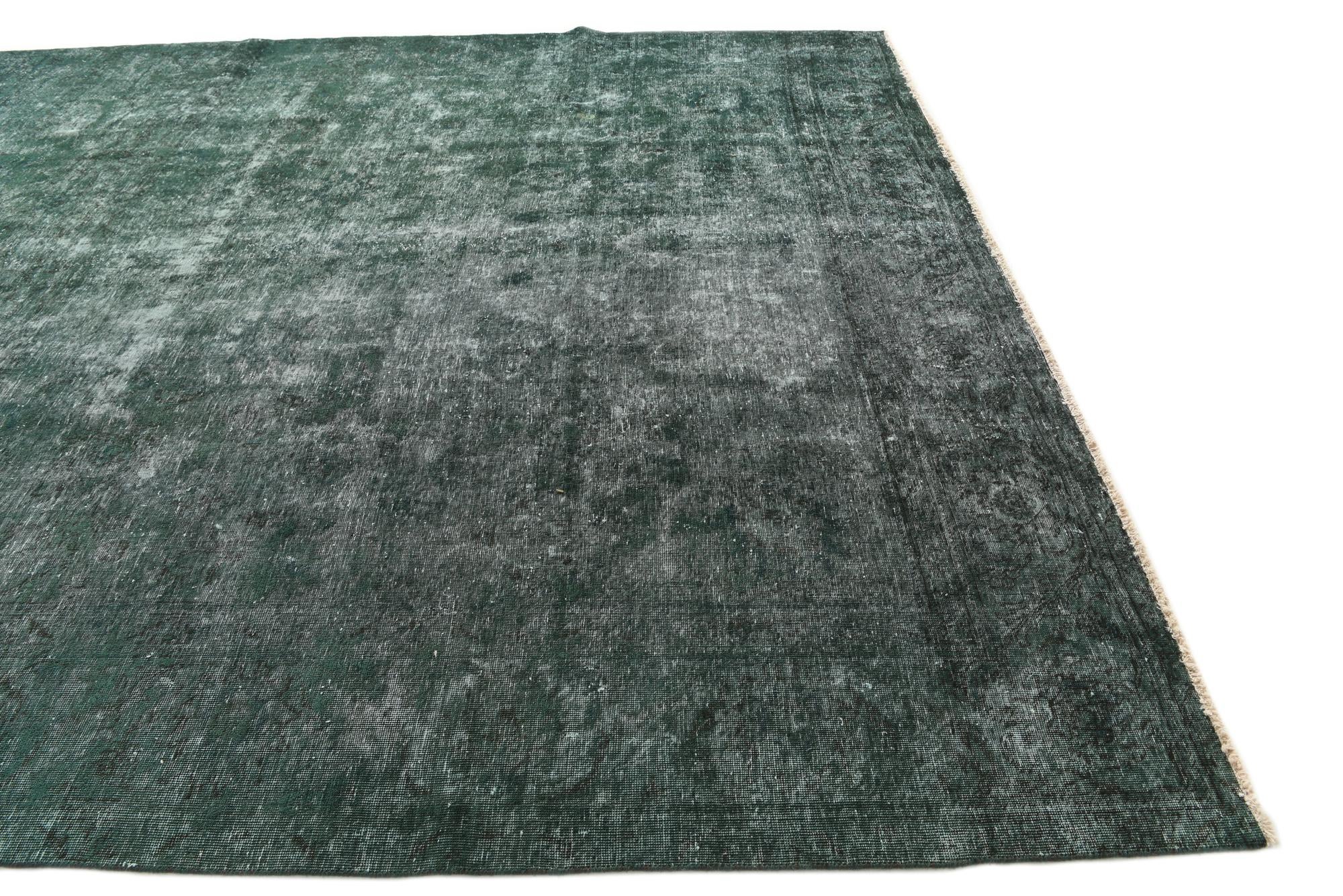 9' 8 x 10' 10 Hand Knotted Ultra Vintage Persian Wool Square Rug