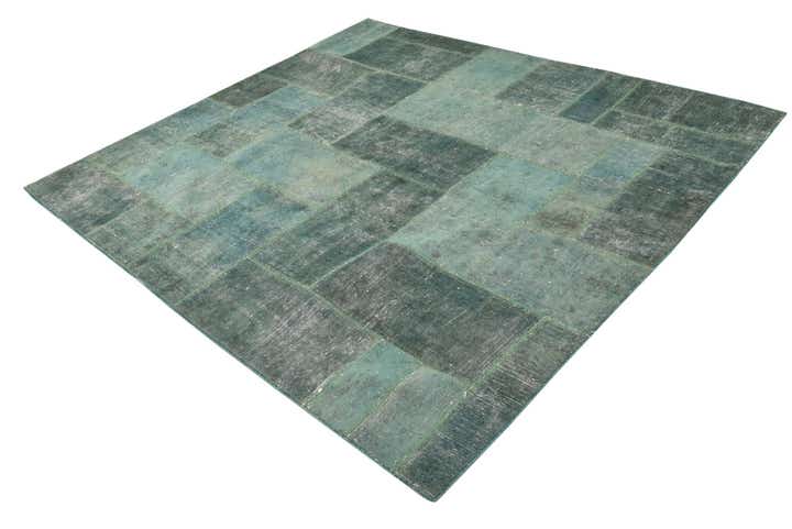 7' 3 x 8' 3 Hand Knotted Ultra Vintage Persian Wool Square Rug