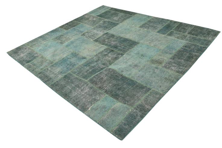 Detail image of 7' 3 x 8' 3 Hand Knotted Ultra Vintage Persian Wool Square Rug