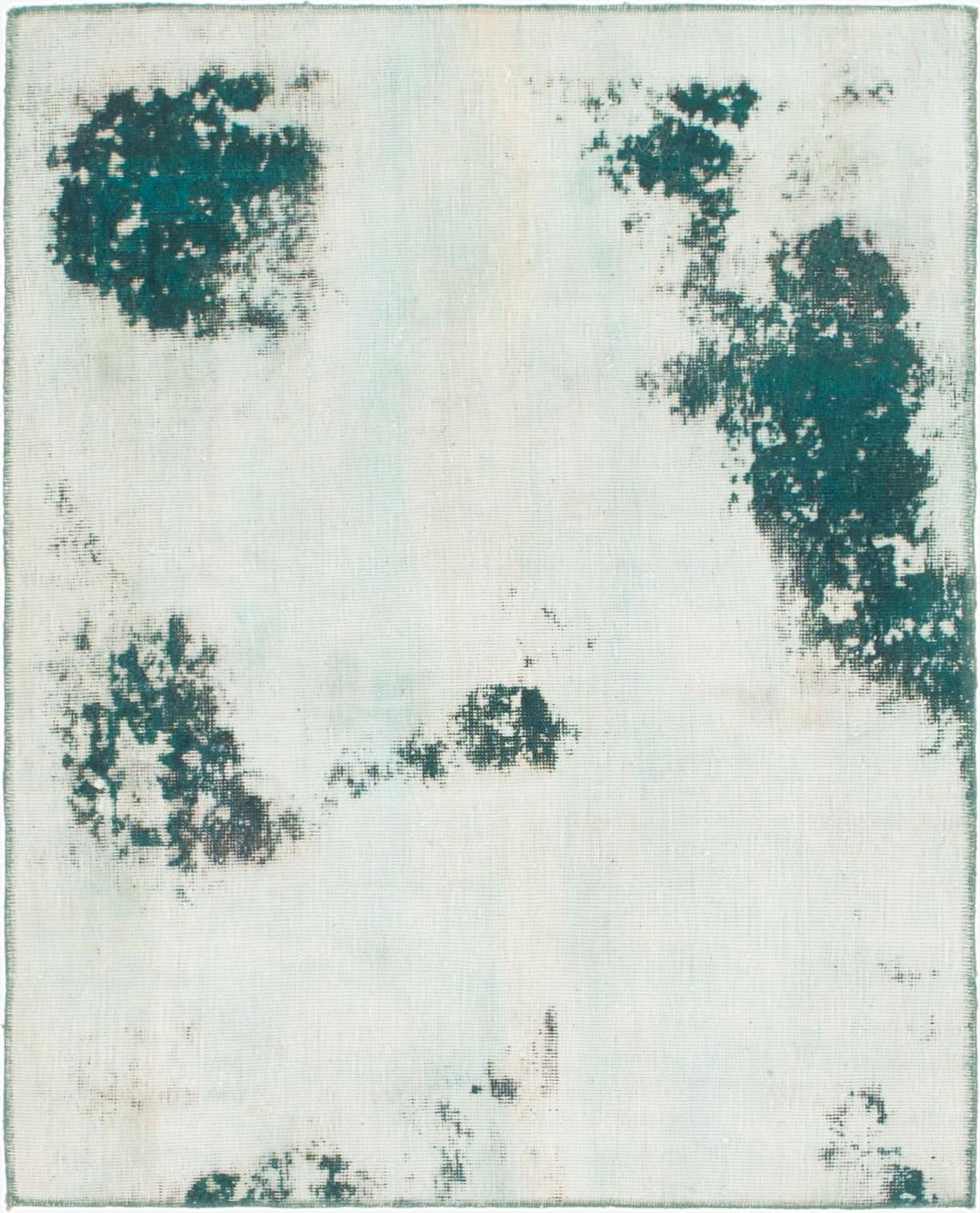 107cm x 135cm  Hand Knotted Ultra Vintage Persian Wool Square Rug