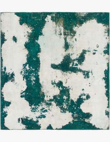 6' 8 x 7' 3 Hand Knotted Ultra Vintage Persian Wool Square Rug