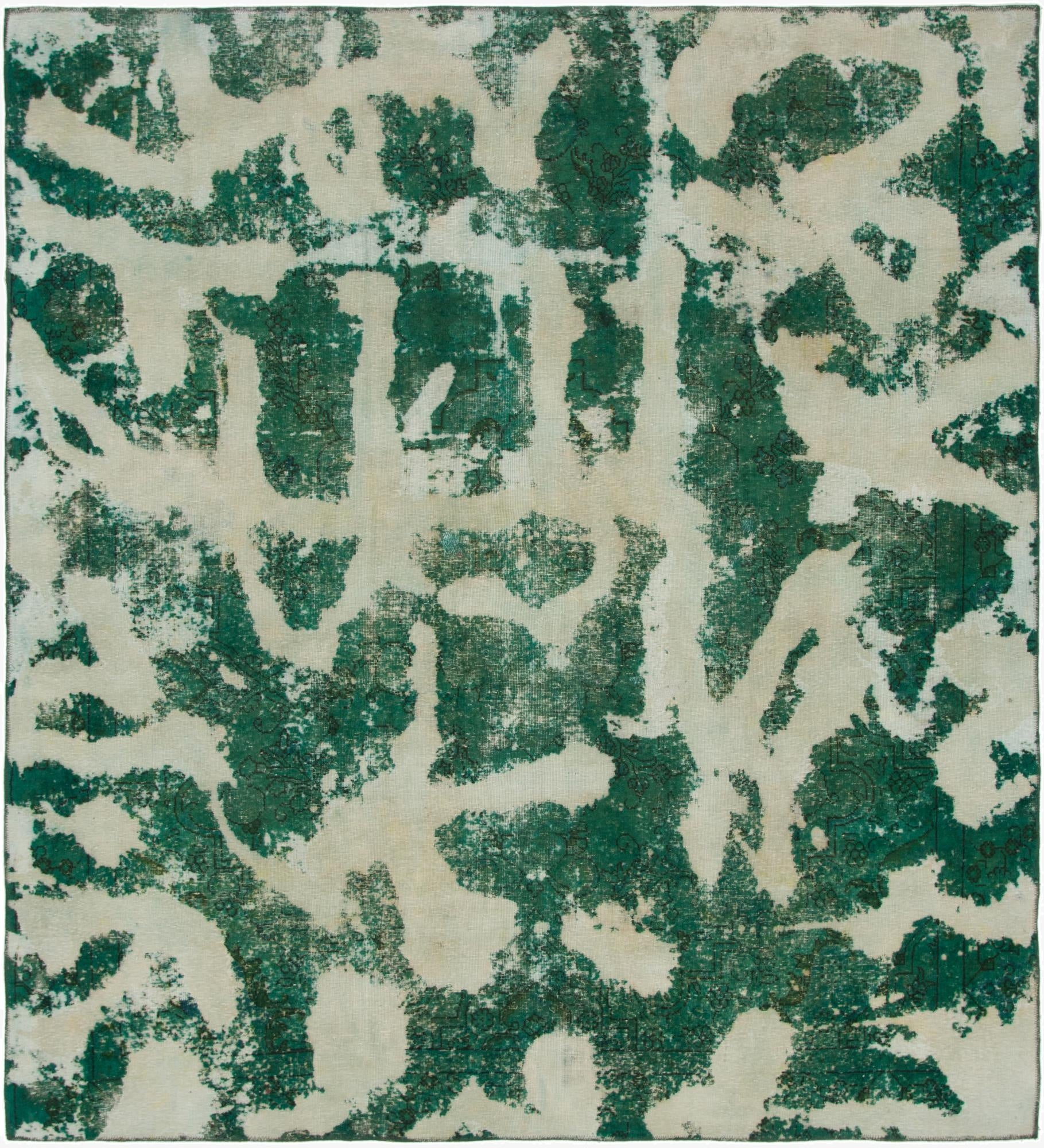 8' 8 x 9' 5  Hand Knotted Ultra Vintage Persian Wool Square Rug