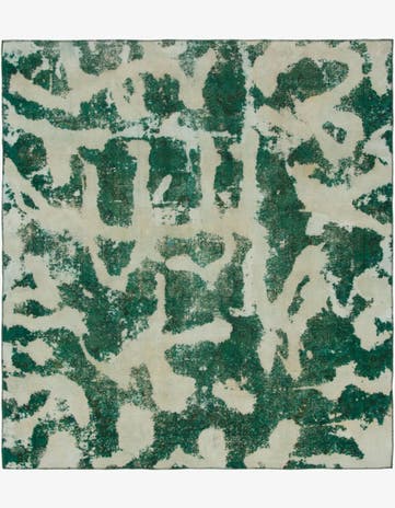 8' 8 x 9' 5 Hand Knotted Ultra Vintage Persian Wool Square Rug