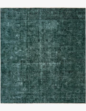 9' 8 x 10' 10 Hand Knotted Ultra Vintage Persian Wool Square Rug