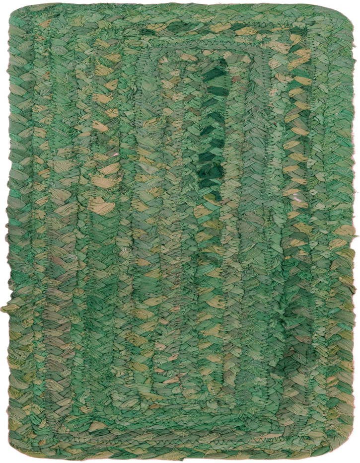 Detail image of 0' 9 x 2' 6  Hand Braided Chindi Stair Rug