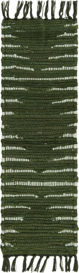 0' 9 x 2' 6 Hand Woven Chindi Cotton Stair Rug
