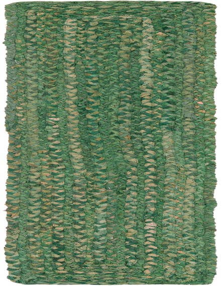 Detail image of 1' 2 x 6' 1 Braided Chindi Table Runner Rug