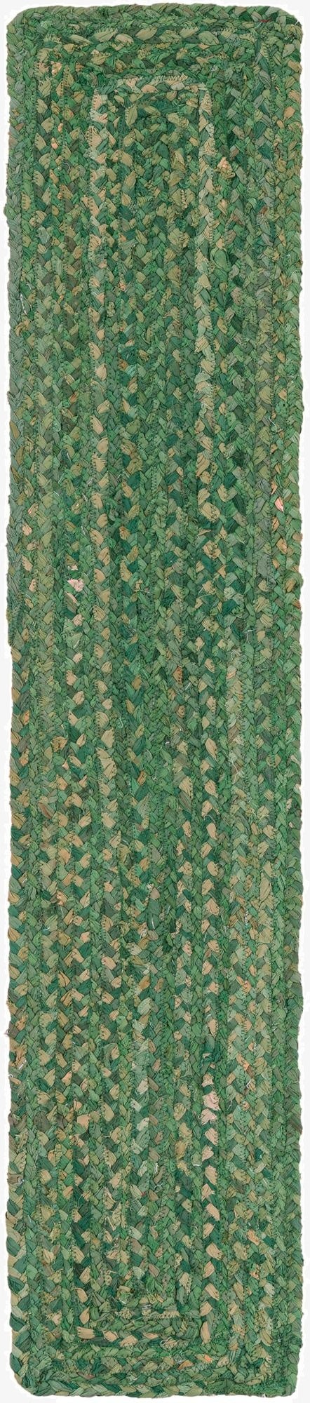 Primary image 1' 2 x 6' 1 Braided Chindi Table Runner Rug