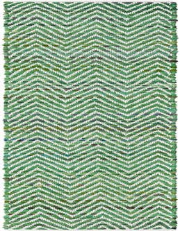 Detail image of 1' 2 x 10' Hand Woven Chindi Chevron Table Runner Rug