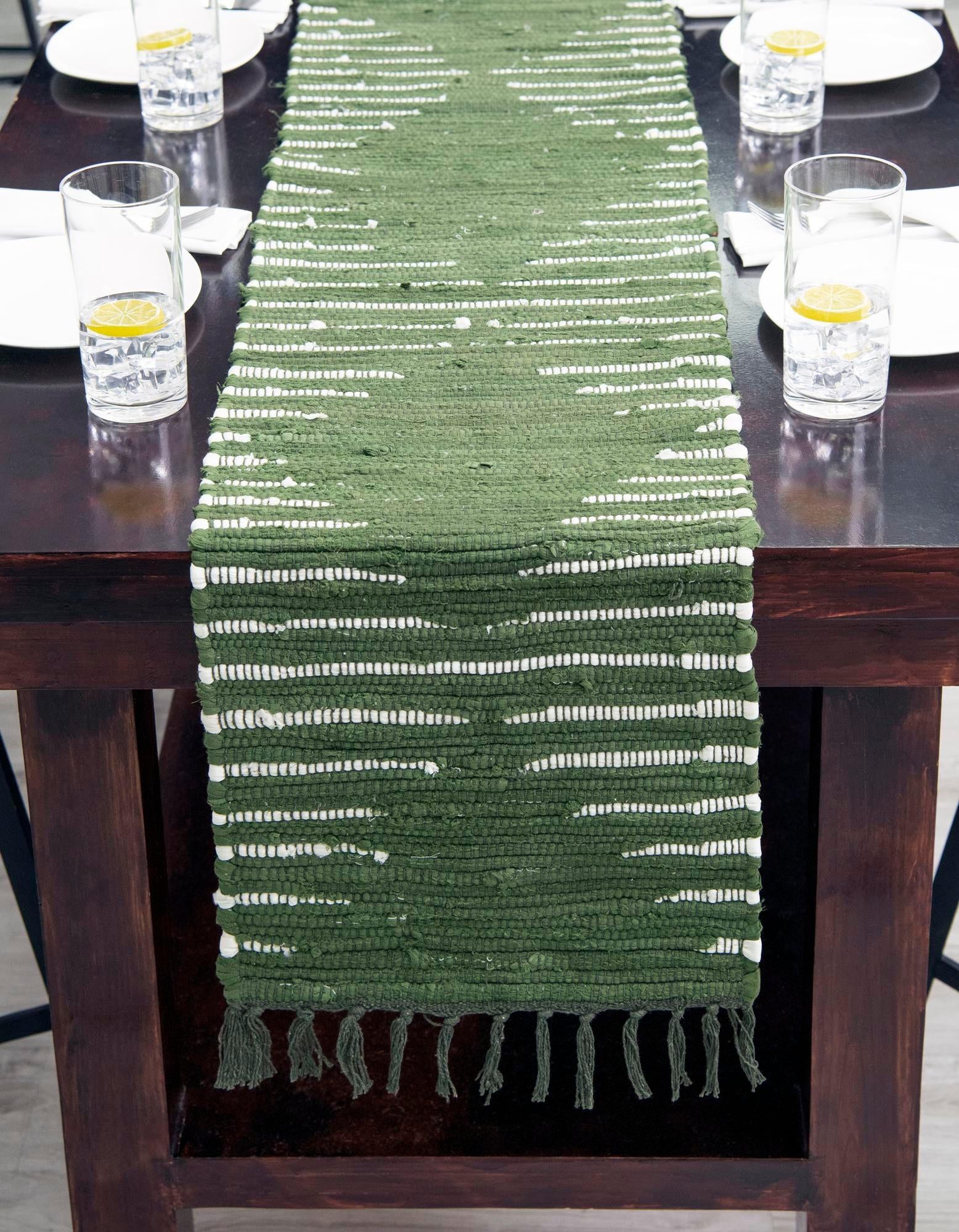 1' 2 x 5' 1 Hand Woven Chindi Cotton Table Runner Rug