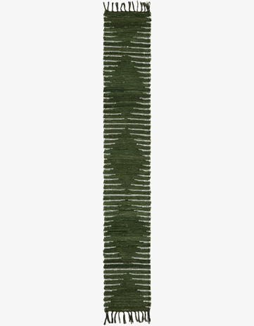 1' 2 x 8' Hand Woven Chindi Cotton Table Runner Rug