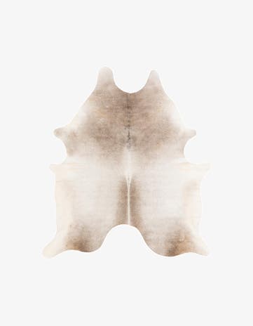 6' 1 x 6' 9 Cowhide Leather Rug