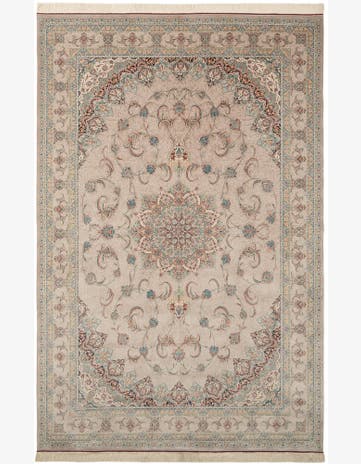 6' 6 x 9' 9 Ghom Design Rug