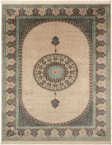 6' 6 x 9' 9 Ghom Design Rug
