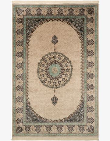 6' 6 x 9' 9 Ghom Design Rug