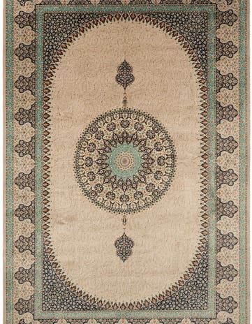 6' 6 x 9' 9 Ghom Design Rug