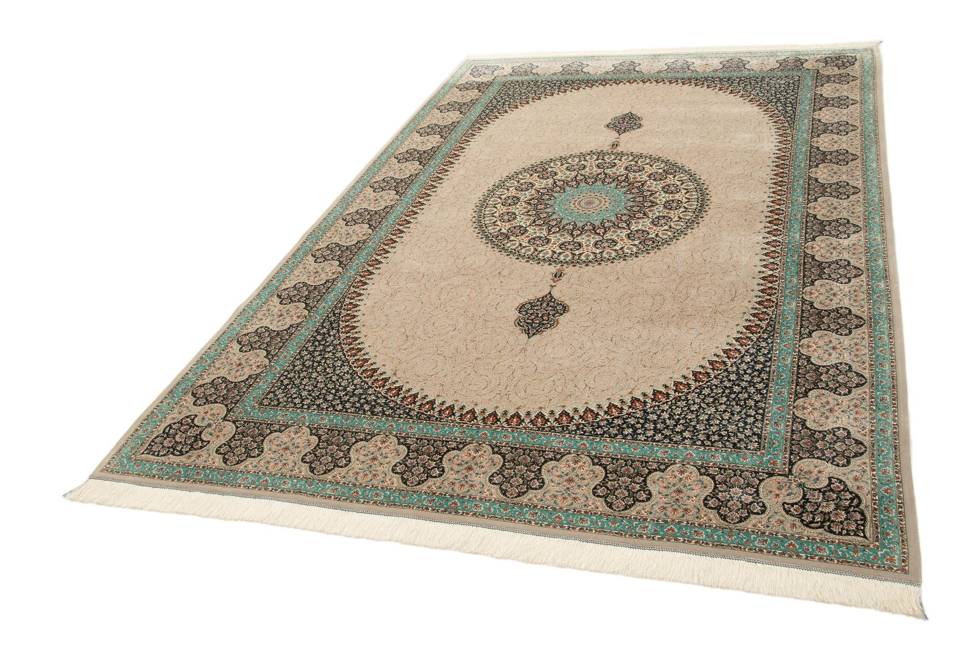 6' 6 x 9' 9 Ghom Design Rug