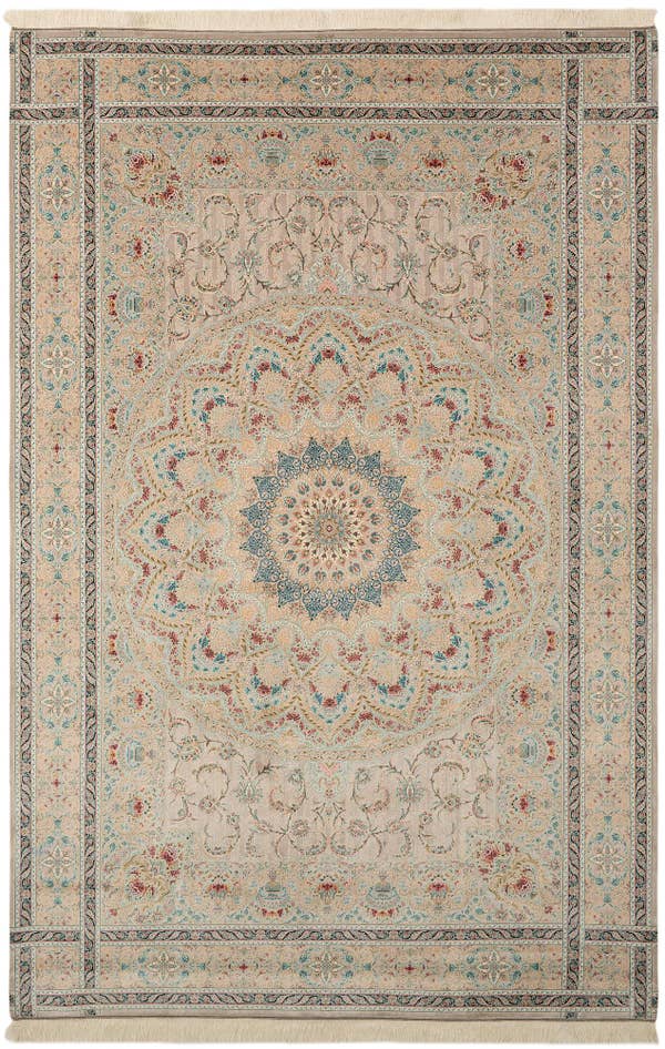 Detail image of 6' 5 x 9' 10 Ghom Design Rug