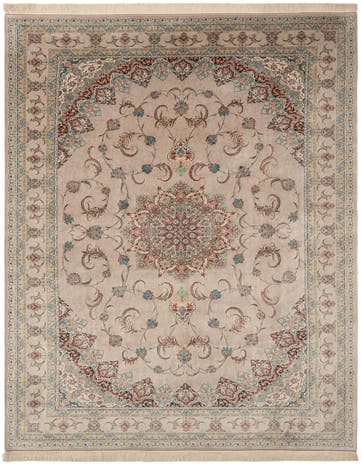6' 6 x 9' 9 Ghom Design Rug