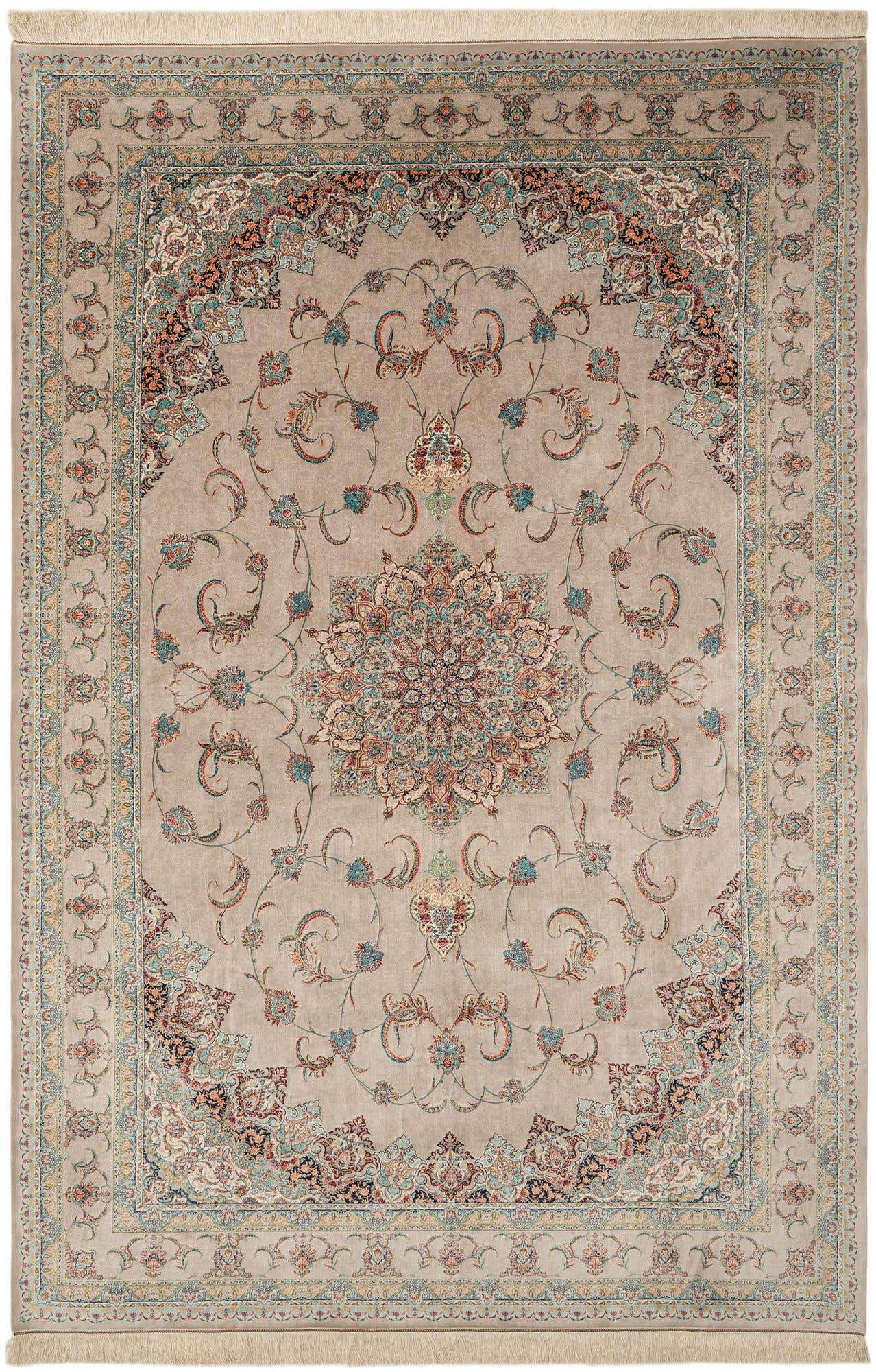 6' 6 x 9' 9 Ghom Design Rug