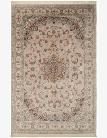 6' 6 x 9' 9 Ghom Design Rug
