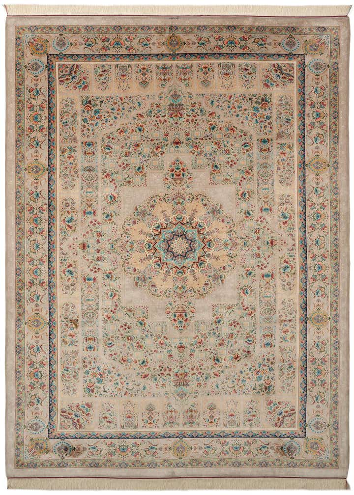 6' 7 x 9' 9 Ghom Design Rug