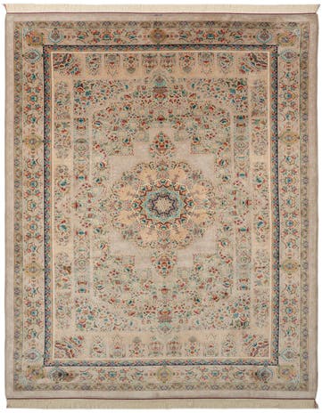 6' 7 x 9' 9 Ghom Design Rug