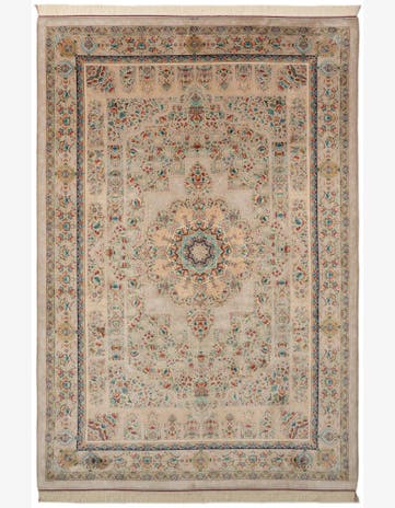 6' 7 x 9' 9 Ghom Design Rug