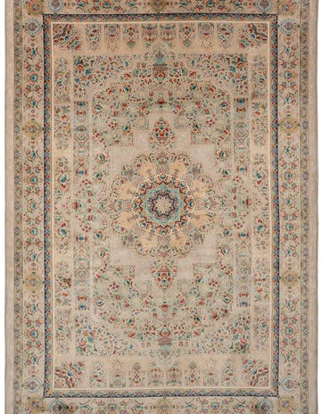 6' 7 x 9' 9 Ghom Design Rug