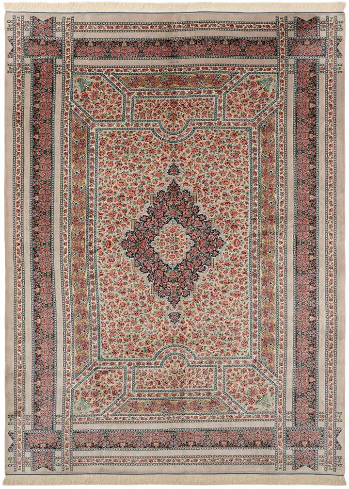 6' 6 x 9' 10 Ghom Design Rug