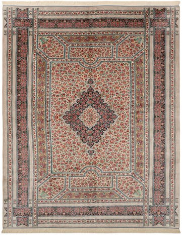 6' 6 x 9' 10 Ghom Design Rug