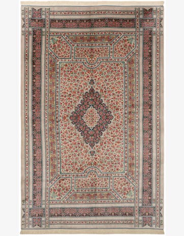 6' 6 x 9' 10 Ghom Design Rug