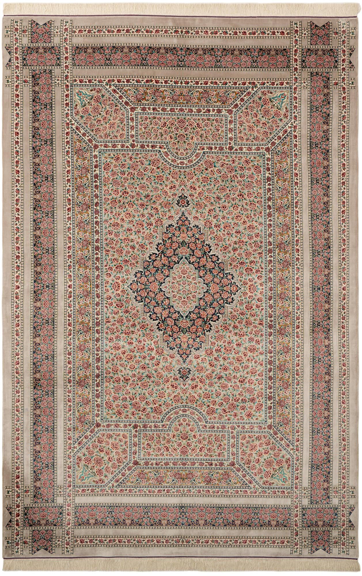 6' 6 x 9' 9 Ghom Design Rug