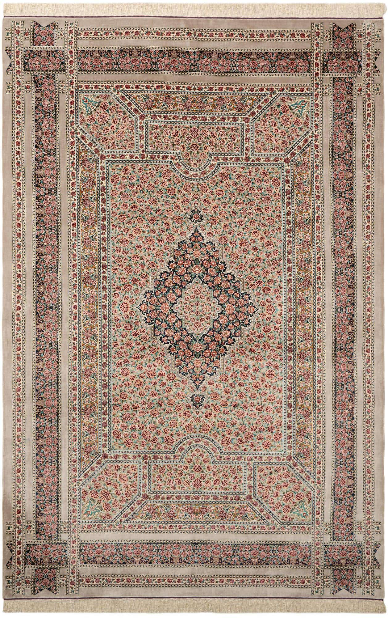 6' 6 x 9' 9 Ghom Design Rug