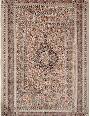 6' 6 x 9' 9 Ghom Design Rug