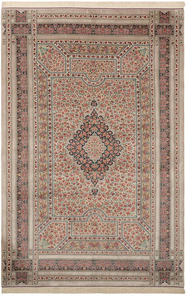 6' 6 x 9' 9 Ghom Design Rug